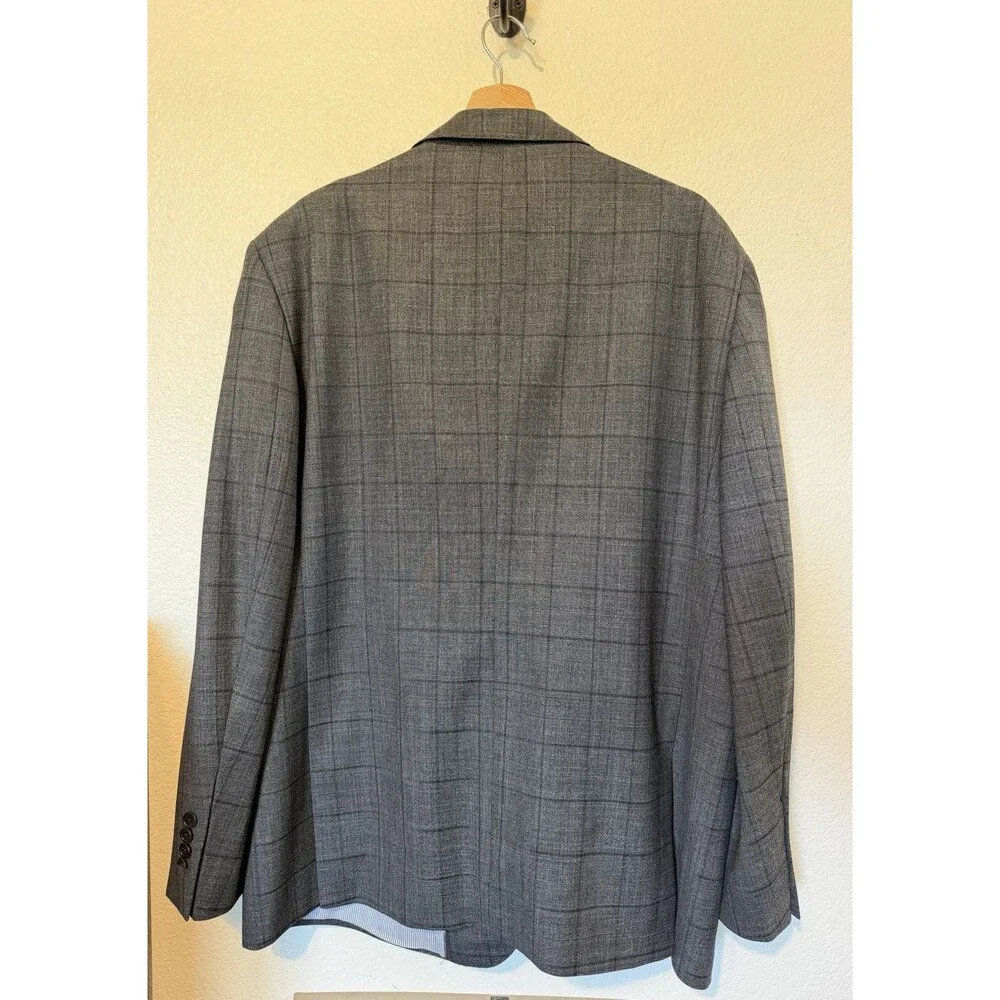 Brooks Brothers Explorer 50R Gray Plaid Wool Blend Sport Coat Regent Fit